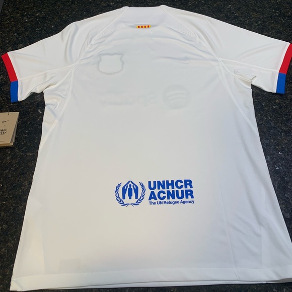Nike FC Barcelona 2023/2024 Away White Dri-Fit Jersey Size Large New with tags - Picture 4 of 7
